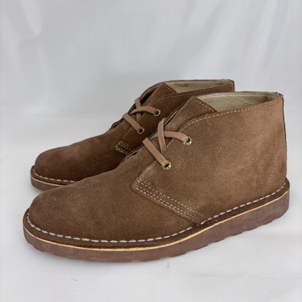 LL BEAN Stonington Brown Suede Leather Chukka Ankle Boots Booties Wms 7.5